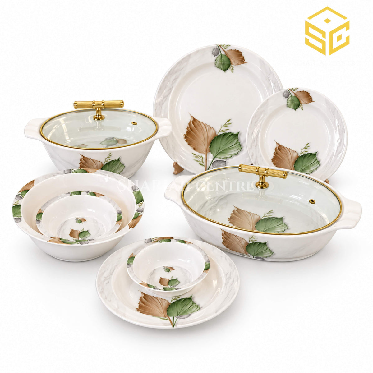 Graceware Nice Double Glazed Melamine Dinner Set 77 Pcs (8 Person) | Sharjah Centre Multan