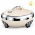 Forever Gold ZEA 5L ivory insulated hotpot with silver trim and decorative feet