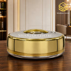 Golden Fire 5 litre gold and silver chrome insulated stainless steel hotpot