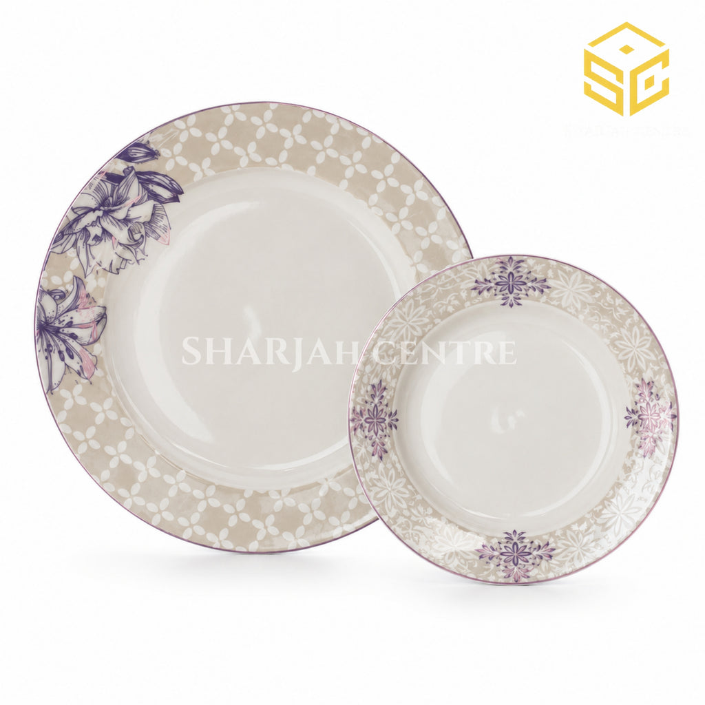 Green Crockery pink floral fine bone china 61-piece dinner set for 8 persons
