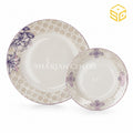 Green Crockery pink floral fine bone china 61-piece dinner set for 8 persons