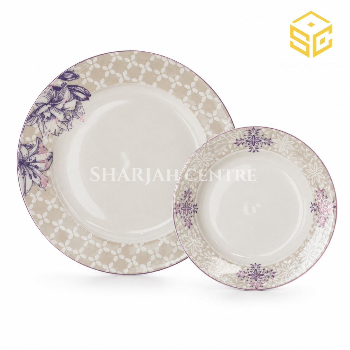 Green Crockery pink floral fine bone china 61-piece dinner set for 8 persons