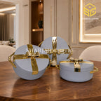 Luxury Bow Design 3-Piece Insulated Hotpot Set – 3L, 2.5L & 2L